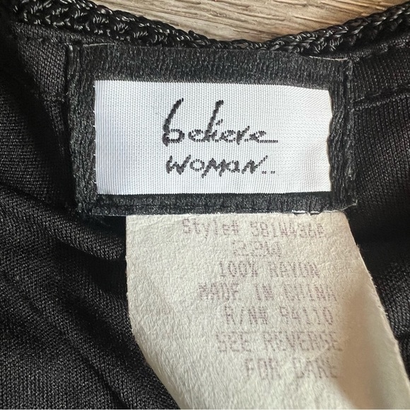 Vintage Black crochet evening dress with black bugle beads
V-neck thin straps - Picture 6 of 14